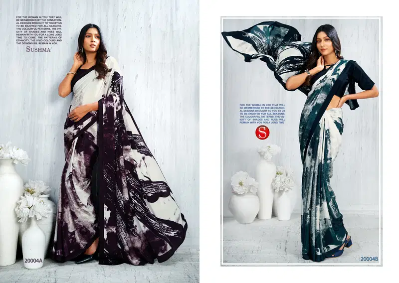 Modern By Sushma Crape Digital Printed Daily Wear Saree Orders In India
